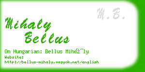 mihaly bellus business card